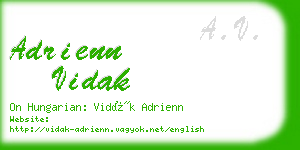 adrienn vidak business card